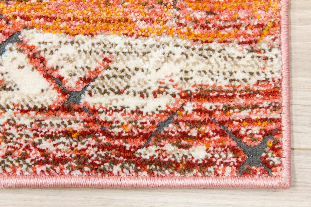 Pink Abstract Rug - Mystique Tetra