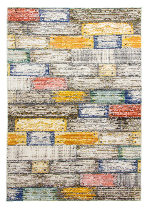 Multicoloured Bricks Rug - Mystique