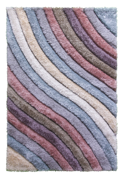 Passion Curves - 3D Shaggy Rug - Multicolour