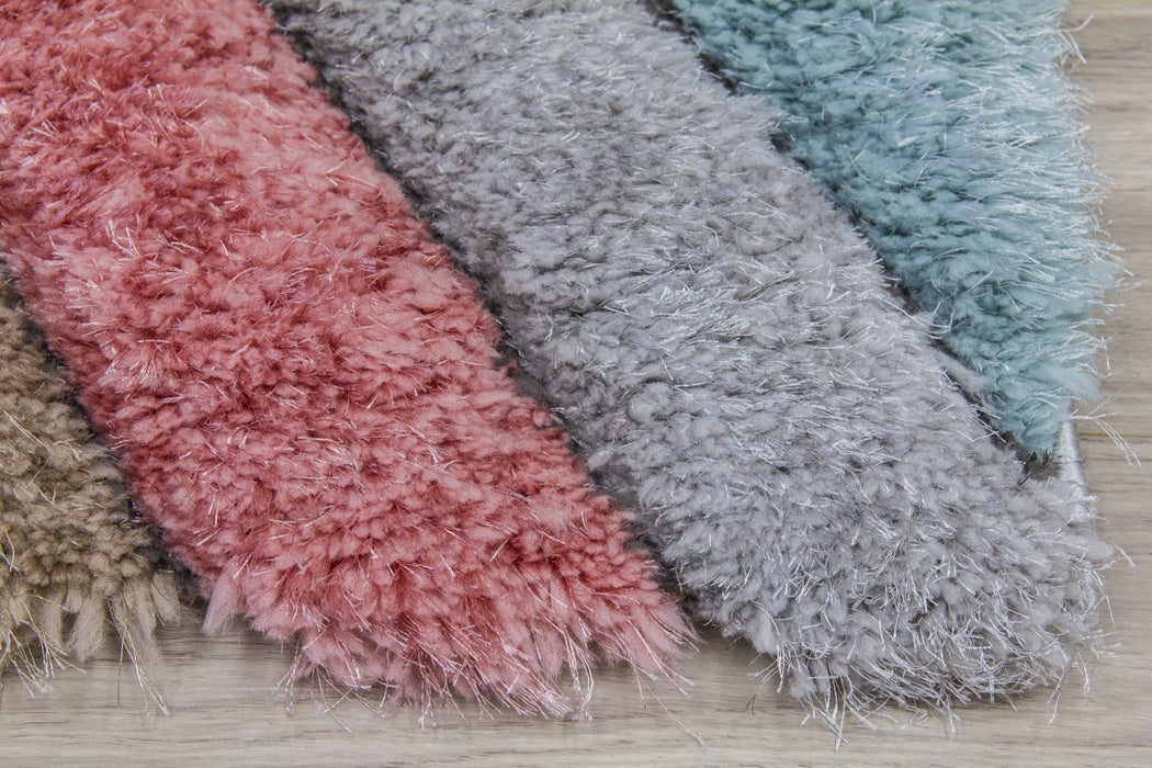 Passion Curves - 3D Shaggy Rug - Multicolour