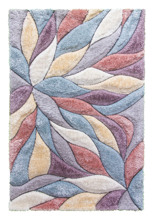 Passion Bloom - 3D Shaggy Rug - Multicolour