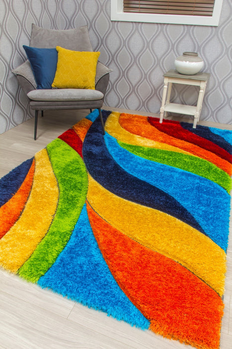 Paradise Tropic - 3D Shaggy Rug - Multicolour