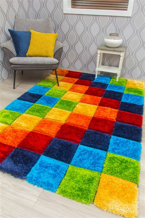 paradise-mosaic-3d-shaggy-rug-multicoloured