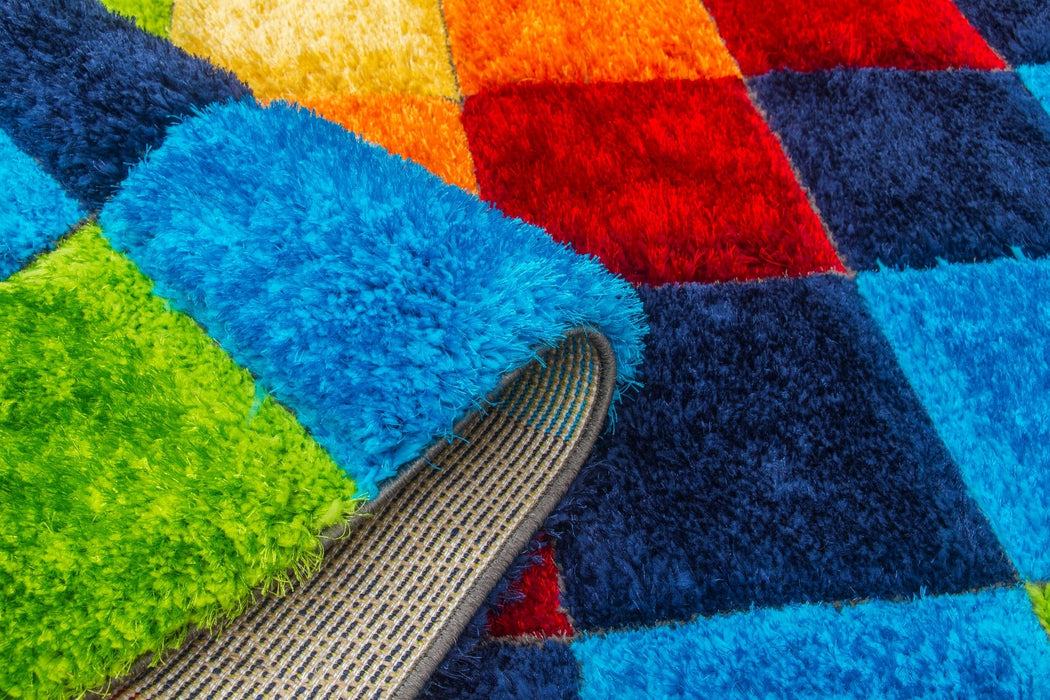 Paradise Mosaic - 3D Shaggy Rug - Multicolour