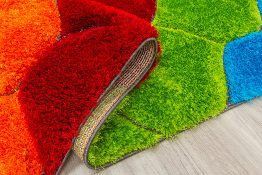 Paradise Retro - 3D Shaggy Rug - Multicolour