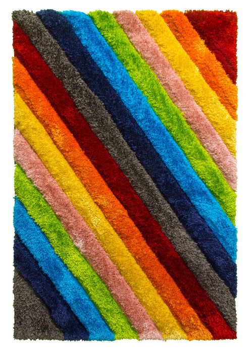 Paradise Spectrum - 3D Shaggy Rug - Multicolour
