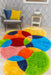 Multicolour 3D Shaggy Rug - Doodle Bubbles