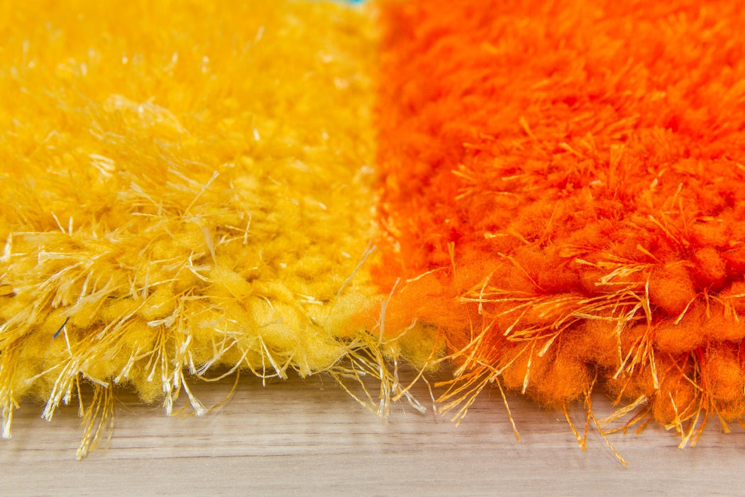 Multicolour 3D Shaggy Rug - Doodle Pixels