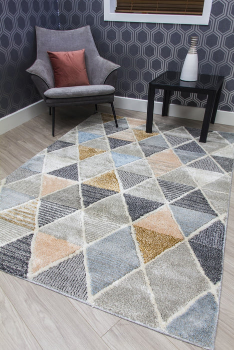 Multicoloured Triangles Geometric Rug - Lindos