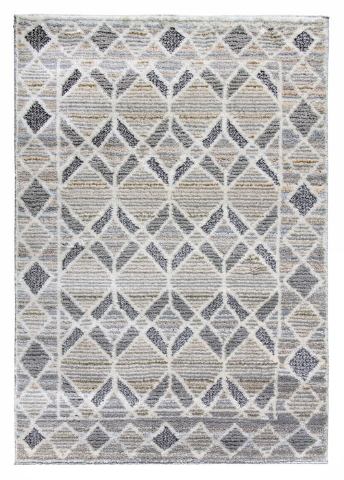 Beige Diamonds Geometric Rug - Lindos