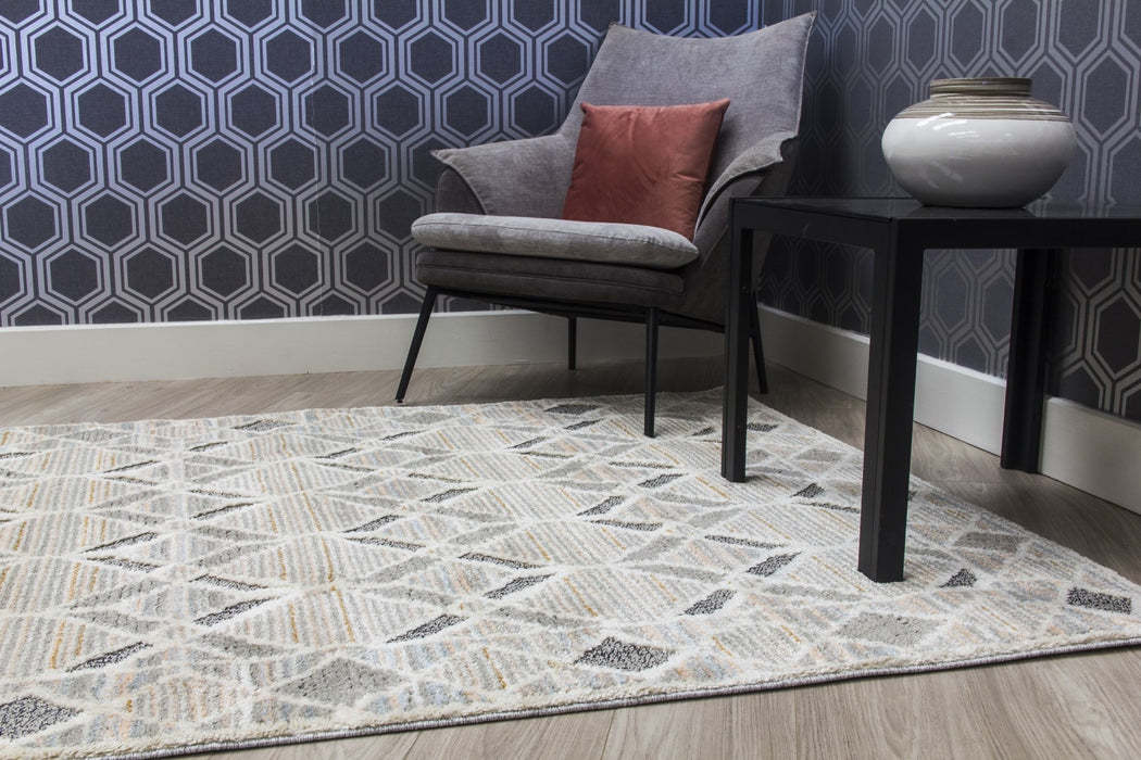 Beige Diamonds Geometric Rug - Lindos