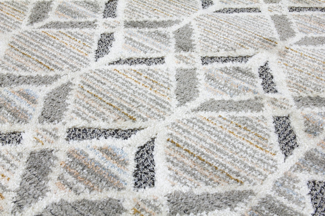 Beige Diamonds Geometric Rug - Lindos