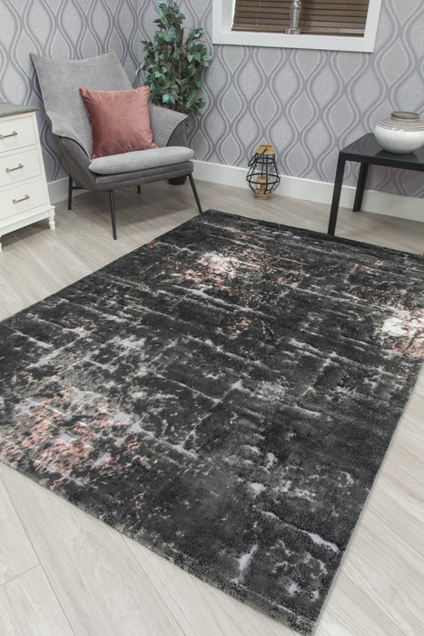 Pink Grey Abstract Rug - Bellini Mirage