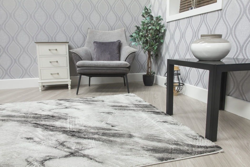 Grey Abstract Rug - Bellini Quartz