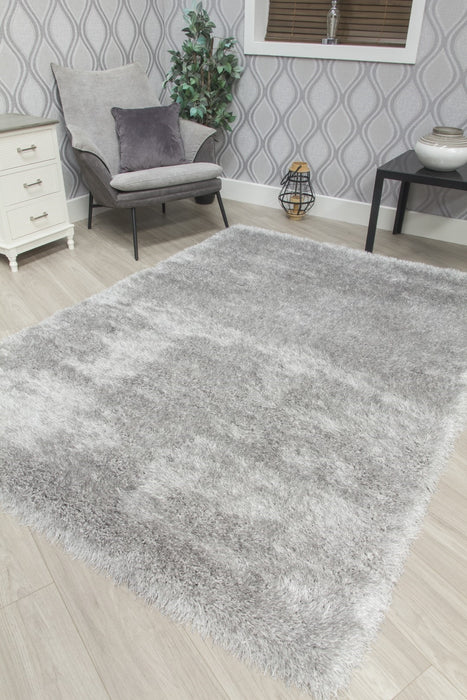 Grey Shaggy Rug - Bentley