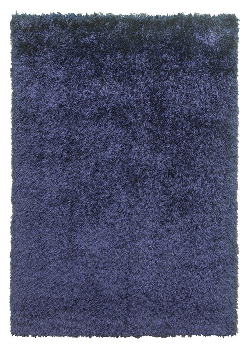 Navy Blue Shaggy Rug - Bentley