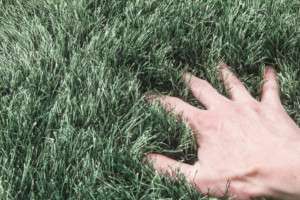 Green Shaggy Rug - Bentley