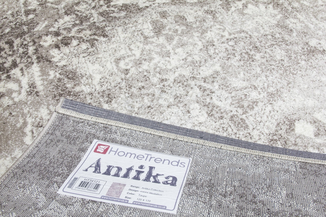 Medallion Distressed Taupe Rug - Antika