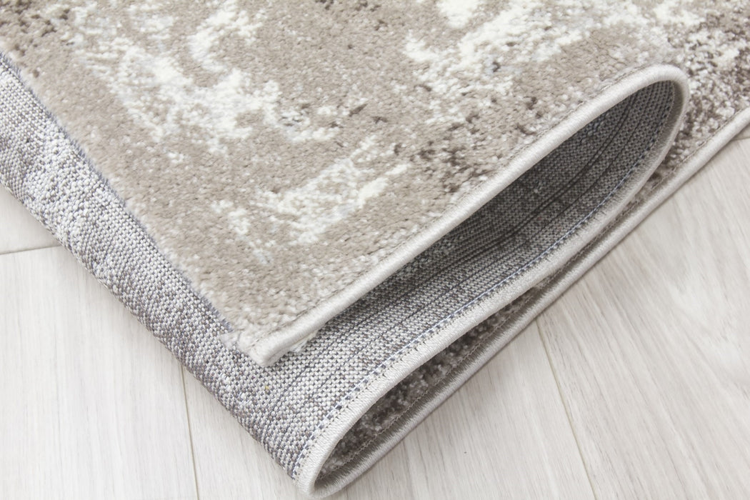 Medallion Distressed Taupe Rug - Antika