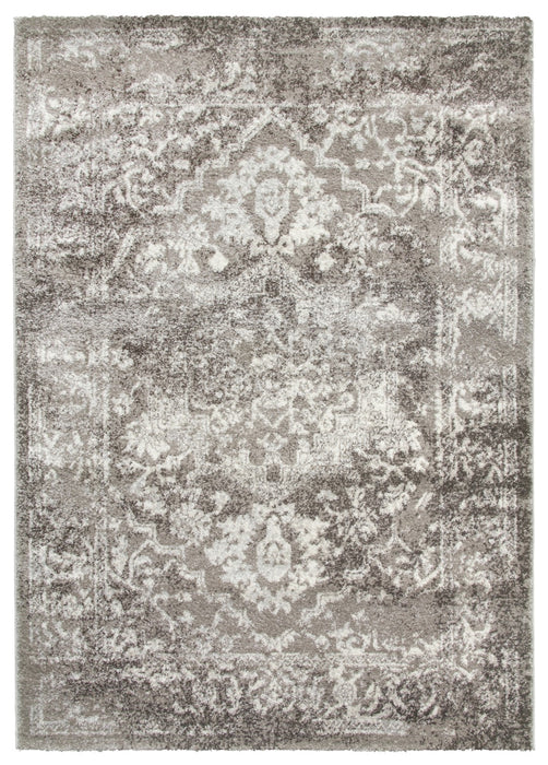 Medallion Distressed Taupe Rug - Antika