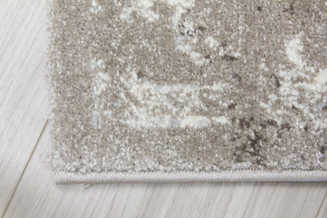 Medallion Distressed Taupe Rug - Antika