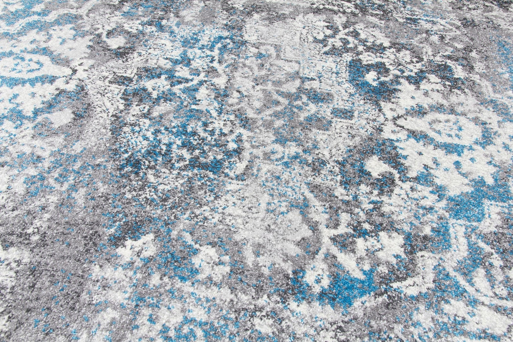 Medallion Distressed Teal Rug - Antika