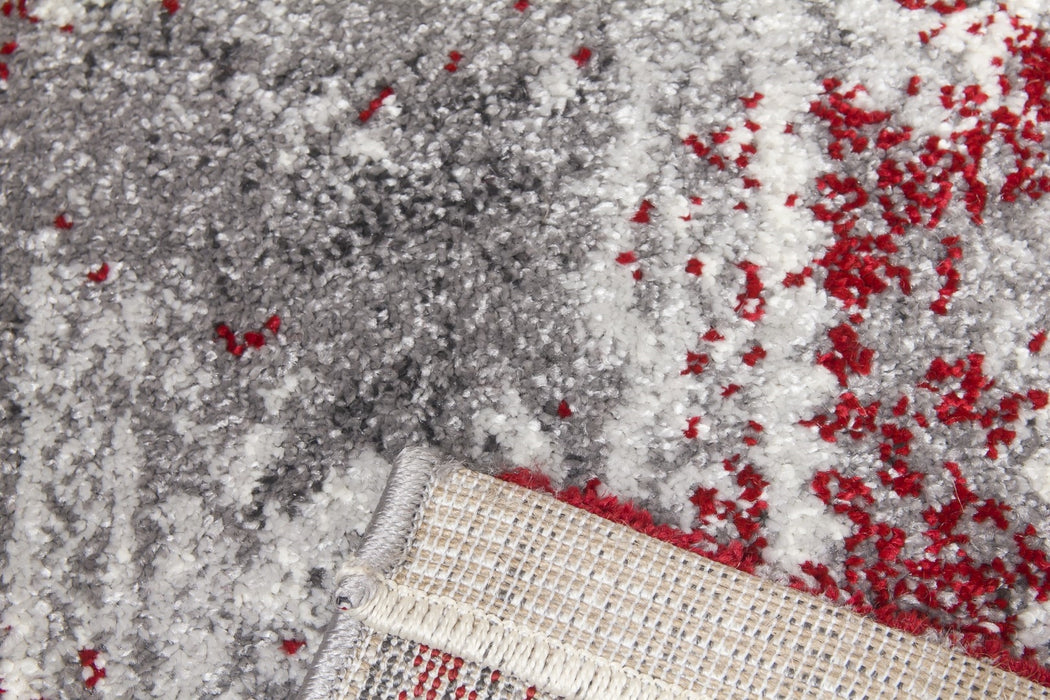 Medallion Distressed Red Rug - Antika