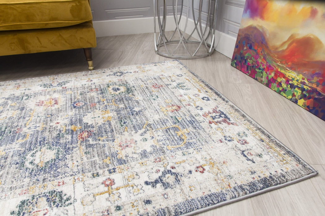 Grey Distressed Rug - Boho Vesta