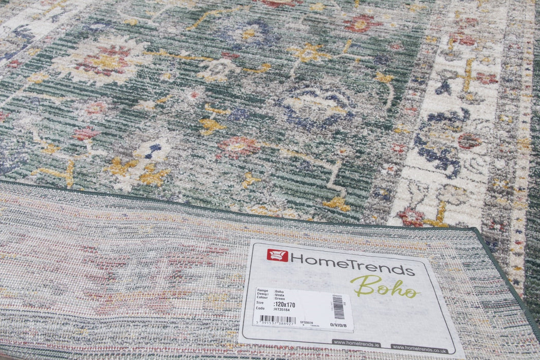 Green Distressed Rug - Boho Vesta