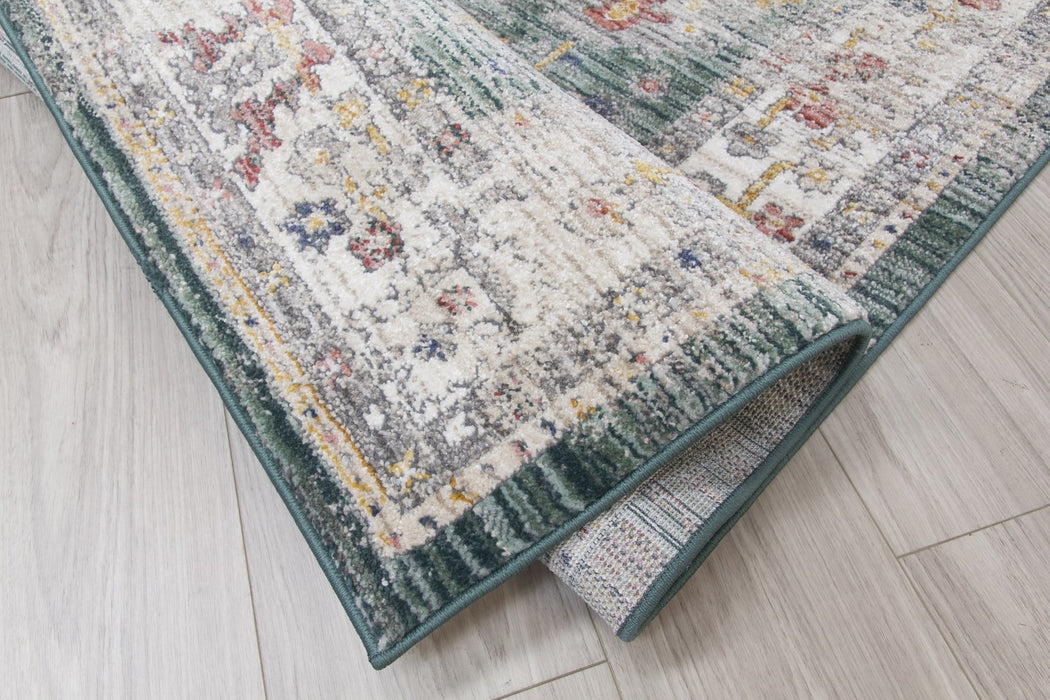 Green Distressed Rug - Boho Vesta