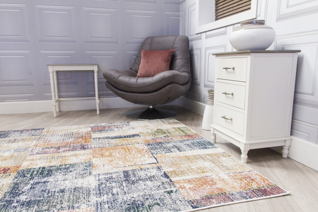 Multicoloured Abstract Rug - Boho Mosaic