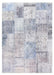 pastel multicoloured patchwork modern rug - modena