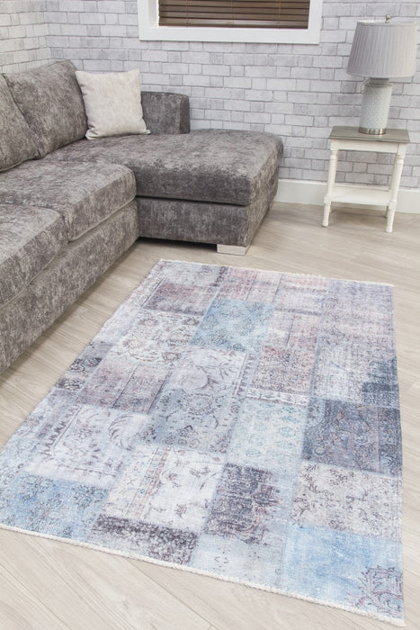 Pastel Multicoloured Patchwork Modern Rug - Modena