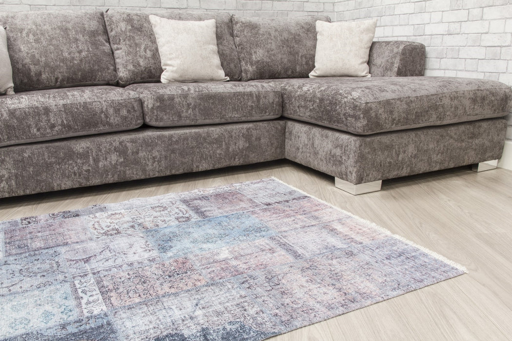 Pastel Multicoloured Patchwork Modern Rug - Modena