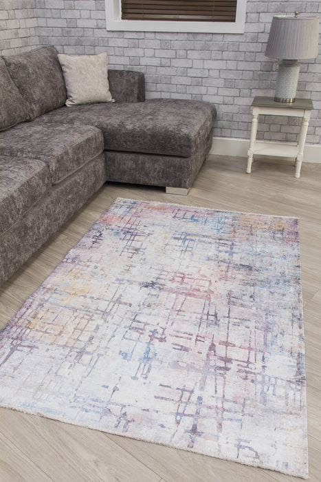 Multicoloured Abstract Modern Rug - Modena Starburst