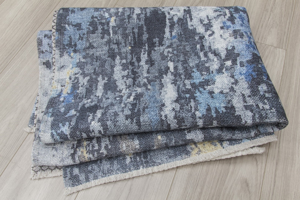 Blue Abstract Modern Rug - Modena Serena