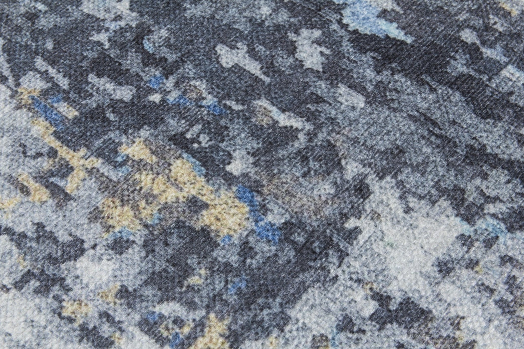 Blue Abstract Modern Rug - Modena Serena