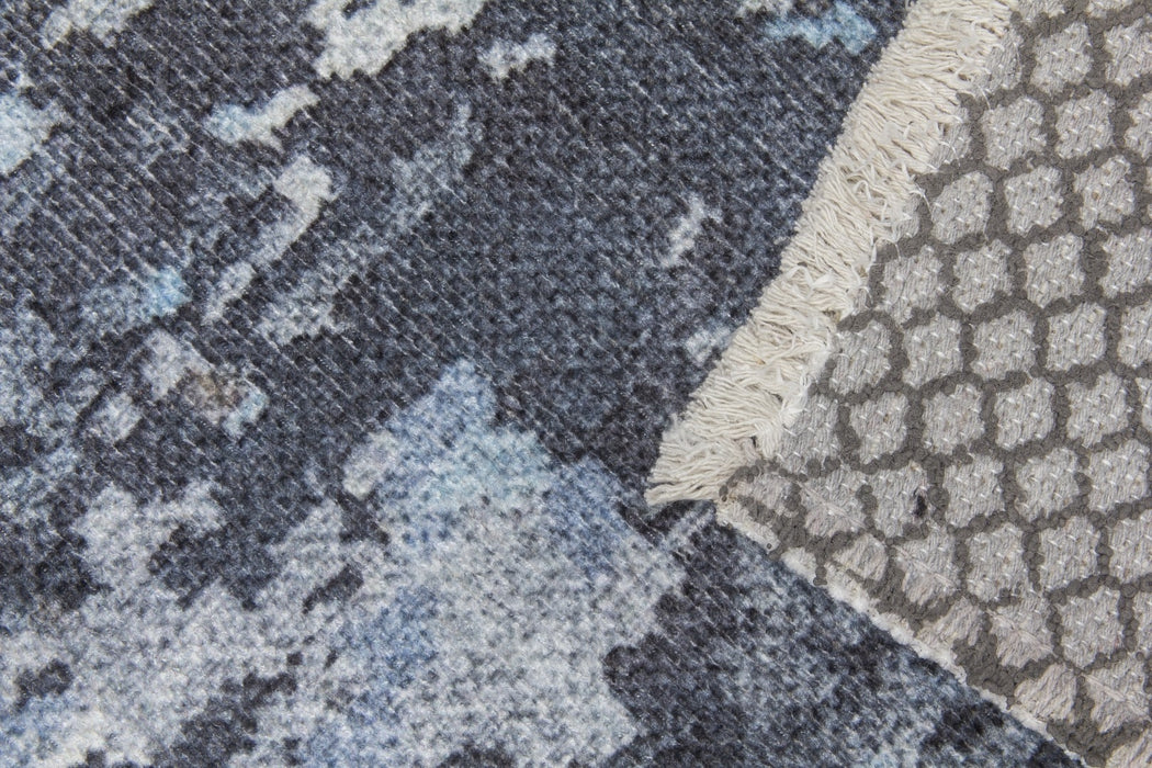 Blue Abstract Modern Rug - Modena Serena