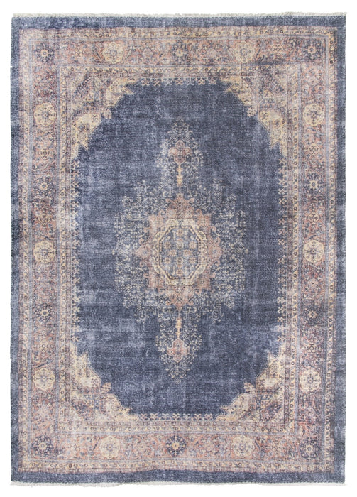 Navy Pink Distressed Rug - Modena Hamadan