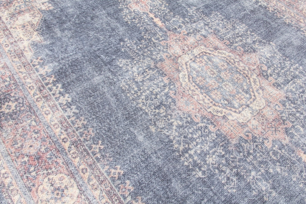 Navy Pink Distressed Rug - Modena Hamadan