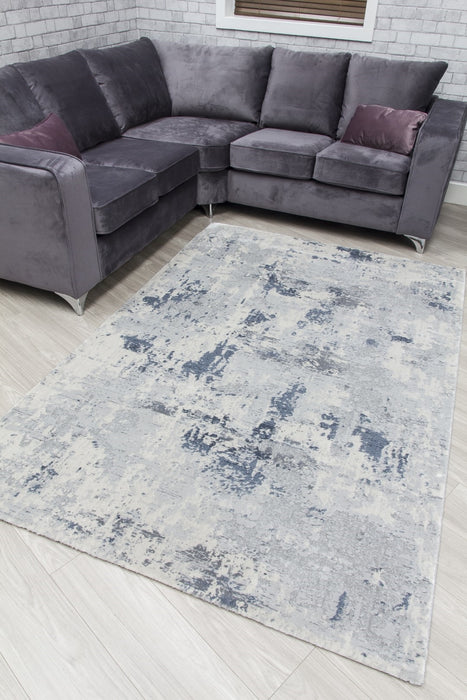 Grey Blue Abstract Rug - Rococo Cezanne