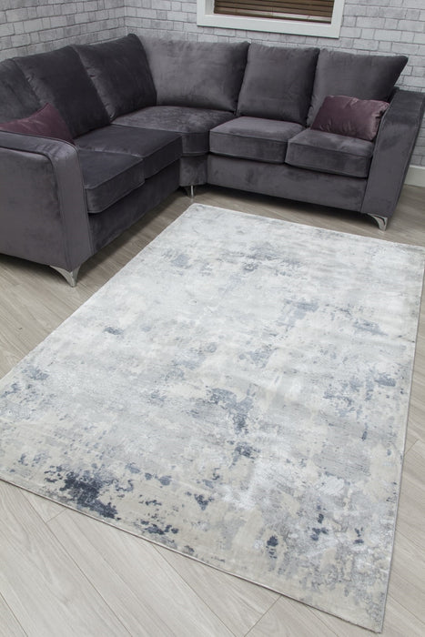 Grey Blue Abstract Rug - Rococo Cezanne