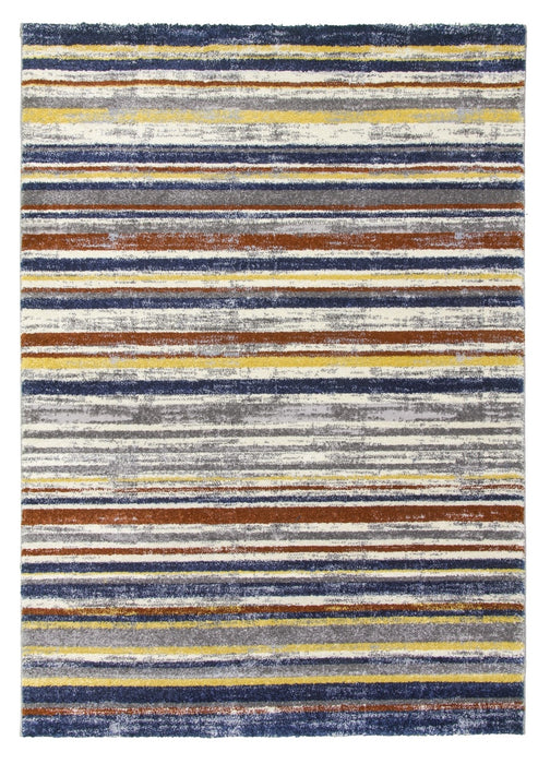 Multicoloured Stripes Modern Rug - Carousel