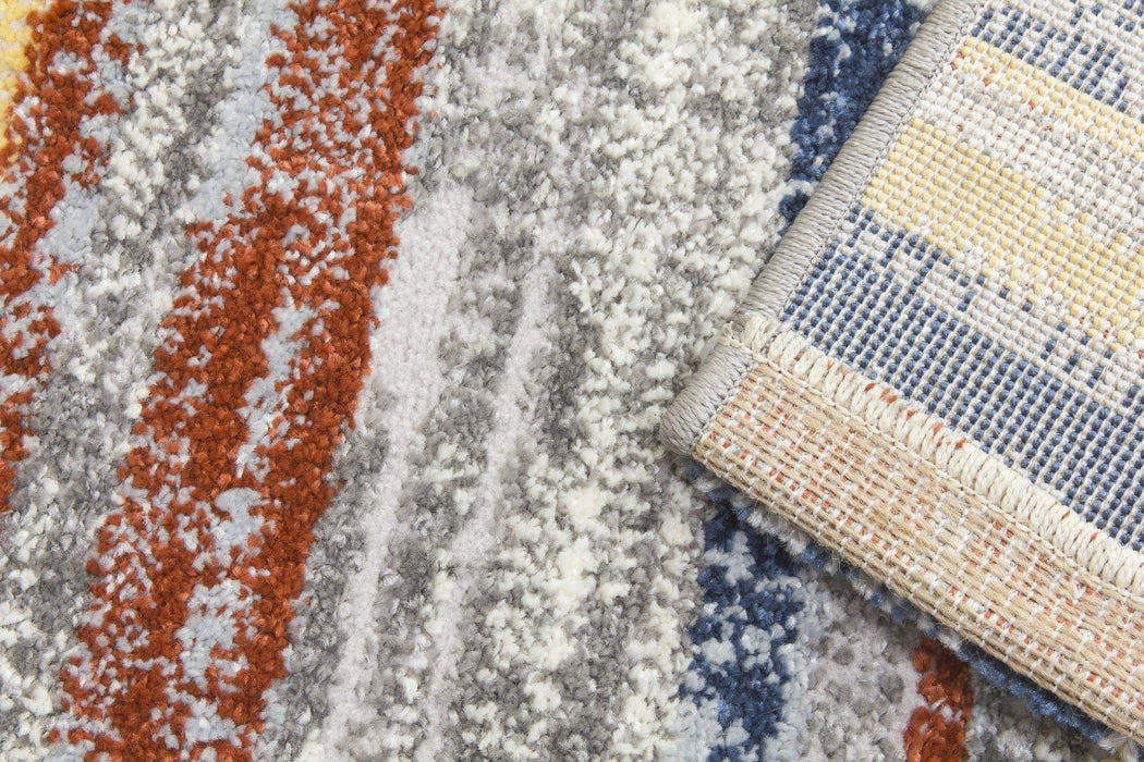 Multicoloured Stripes Modern Rug - Carousel