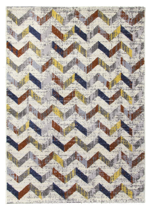 Multicoloured Chevron Modern Rug - Carousel