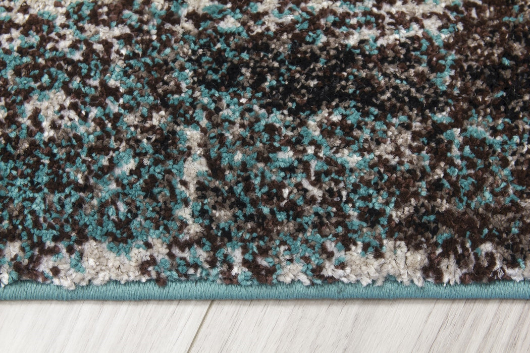 Green Grey Abstract Modern Rug - Callisto Accents