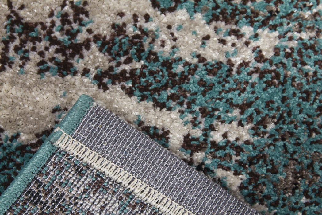 Green Grey Abstract Modern Rug - Callisto Accents