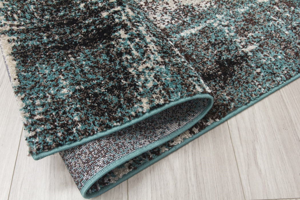 Green Grey Abstract Modern Rug - Callisto Accents