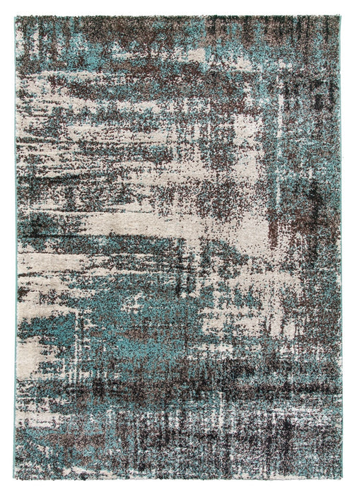 Green Grey Abstract Modern Rug - Callisto Accents