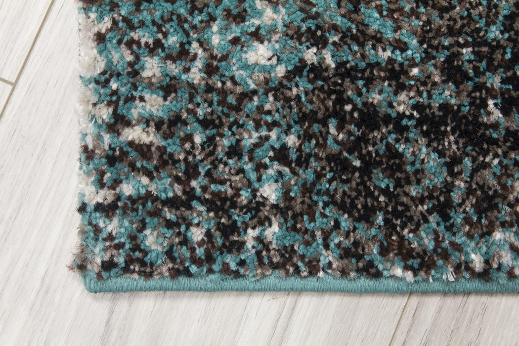 Green Grey Abstract Modern Rug - Callisto Accents